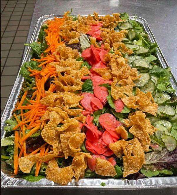 Garden Mix Salad with Ginger Dressing